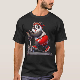 Camiseta Panda Sobre Malhação Elíptica De Treinador Gym Tr