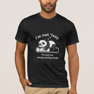 Camiseta Panda Sonolento Relacionável - Não é Preguiçoso, A