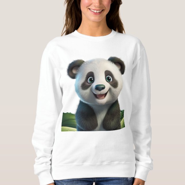 Camiseta Panda sorridente e bonita (Frente)