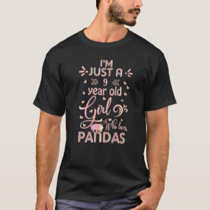 Camiseta Panda, sou apenas uma garota de 9 anos que ama Pan