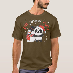 Camiseta Panda, sou Snow Cute Snowman Snowman Pun