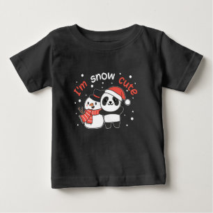 Camiseta Panda, sou Snow Cute Snowman Snowman Pun