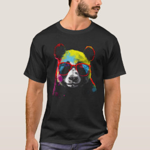 Camiseta Panda Sunglass Trabalho de arte de Panda Animal Co