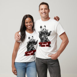 Camiseta Panda tocando Hard Rock em um Black