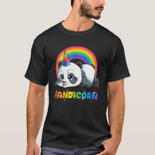 Camiseta Panda Unicorn Pandicorn Girls Women Rainbow Gifts
