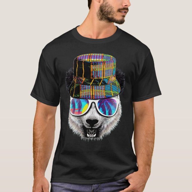 Camiseta Panda verão hipster (Frente)