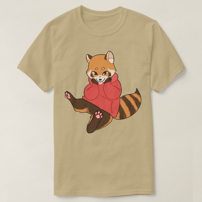Camiseta panda vermelha (Frente do Design)