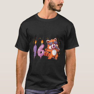 Camiseta Panda Vermelha 16ª Diversão Dos Pandas Vermelhos
