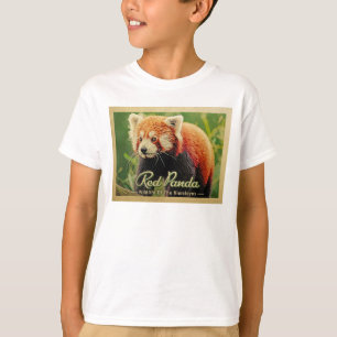 Camiseta Panda vermelha - animais selvagens dos Himalayas
