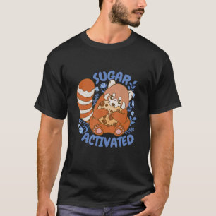 Camiseta Panda Vermelha Ativada por Açúcar