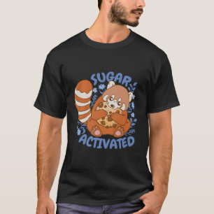 Camiseta Panda Vermelha Ativada por Açúcar