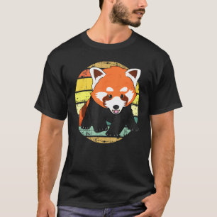 Camiseta Panda Vermelha Bonita Adorável Mão Divertida Desen
