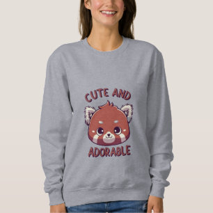 Camiseta Panda Vermelha Bonita e Adorável