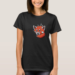 Camiseta Panda Vermelha Bonita Panda Vermelha