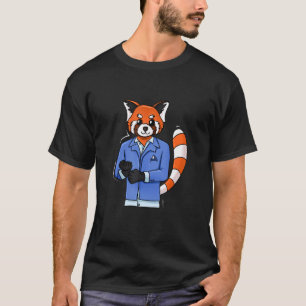 Camiseta Panda Vermelha Bonita Vestindo Tuxedo para Panda V