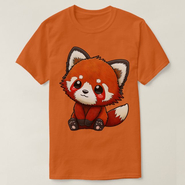 Camiseta Panda vermelha-branca 21 (Frente do Design)