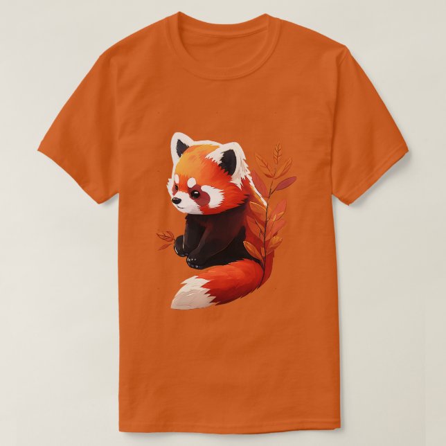Camiseta Panda vermelha-branca 22 (Frente do Design)