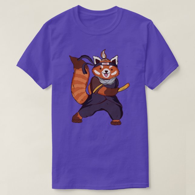 Camiseta Panda vermelha chinesa (Frente do Design)
