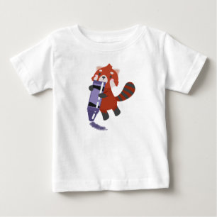 Camiseta Panda Vermelha com Crayon