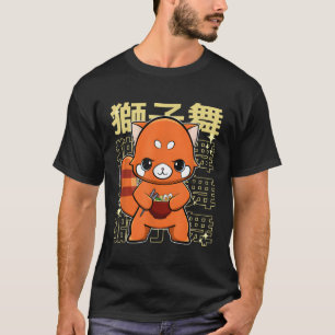 Camiseta Panda Vermelha Com Ra