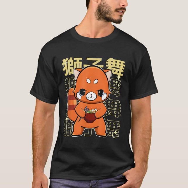 Camiseta Panda Vermelha Com Ra (Frente)