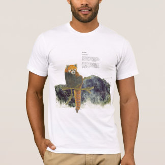 Camiseta Panda Vermelha Cuta Ameaçada De Mão