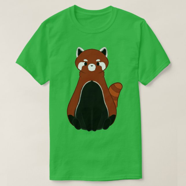 Camiseta panda vermelha do cheio (Frente do Design)