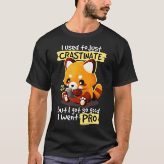Camiseta Panda vermelha do procrastinador