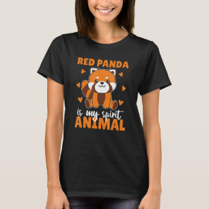Camiseta Panda Vermelha É O Meu Espírito Animal Cuja Panda