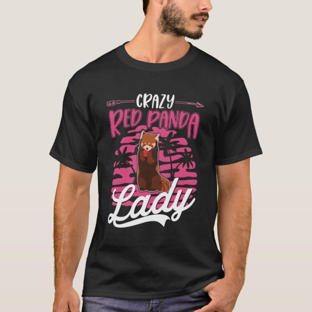 Camiseta Panda Vermelha Louca Lady Red Panda (Frente)