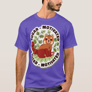 Camiseta Panda Vermelha Motivada por Açúcar