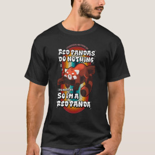 Camiseta Panda Vermelha Não Faz Nada 17 de setembro Retro V