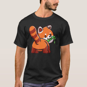Camiseta Panda Vermelha Panda Panda Vermelha Preguiçosa - G