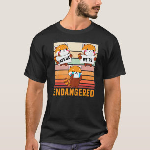 Camiseta Panda Vermelha Panda Vermelha Citação Por Homens M