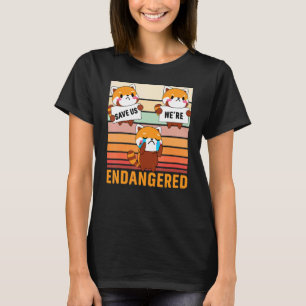 Camiseta Panda Vermelha Panda Vermelha Citação Por Homens M