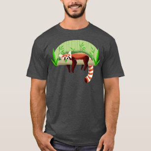 Camiseta Panda Vermelha Preguiçosa