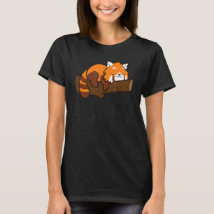Camiseta Panda Vermelha Preguiçosa Tardy Melhor Do Que Nunc