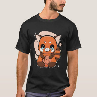 Camiseta Panda Vermelho Com Basquetebol