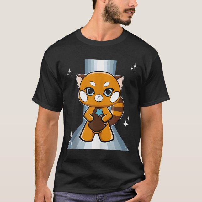 Camiseta Panda Vermelho Com Ceptro (Frente)