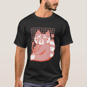 Camiseta Panda Vermelho Com Flores Coloridas Para Criança