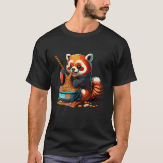 Camiseta Panda Vermelho Come Ra Otaku Japonês