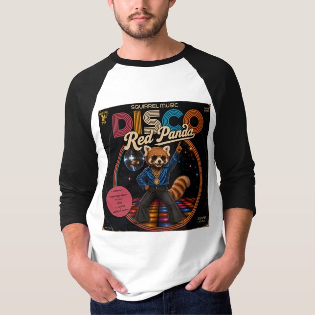 Camiseta Panda Vermelho Disco (Frente)