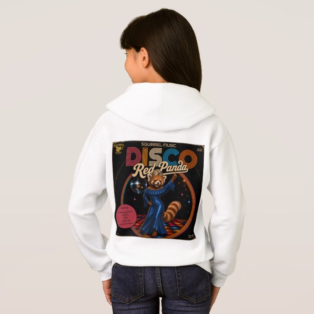 Camiseta Panda Vermelho Disco (Parte Traseira Completa)