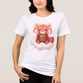 Camiseta Panda Vermelho Fofo