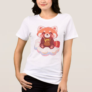 Camiseta Panda Vermelho Fofo