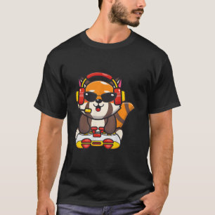 Camiseta Panda Vermelho Gamer Pandas Vermelhos Animal