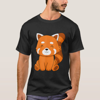 Camiseta Panda Vermelho Kawaii Panda Vermelho Panda Vermelh