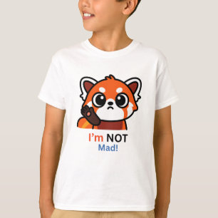Camiseta Panda Vermelho Não Estou com Raiva!