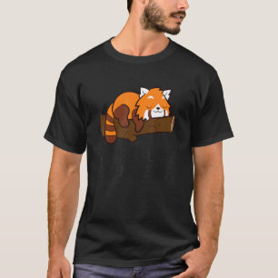 Camiseta Panda Vermelho Preguiçoso Atrasado Melhor Mais Val
