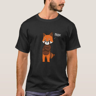 Camiseta Panda Vermelho que diz não Não